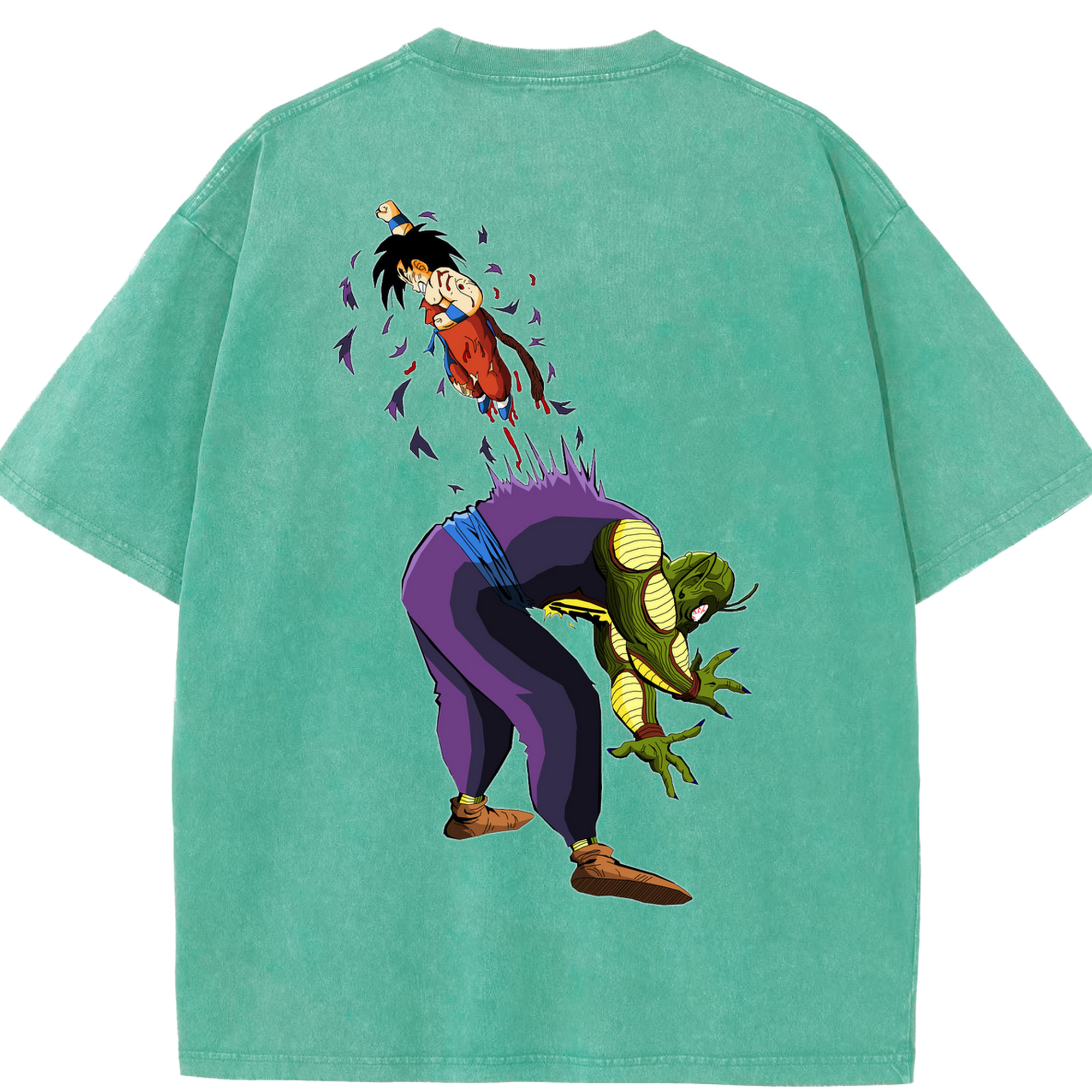 （画像用） ドラゴンボール DRAGON BALL 綿100% ヴィンテージ風 半袖Tシャツ（背面プリント）